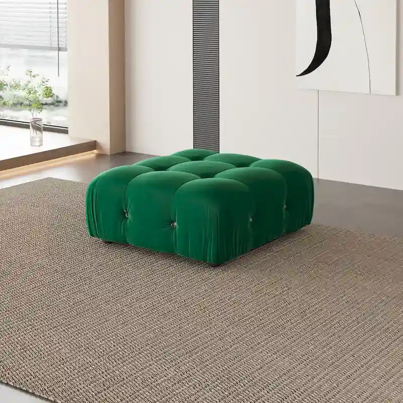 Canapé sectionnel modulaire moderne en velours en forme de U