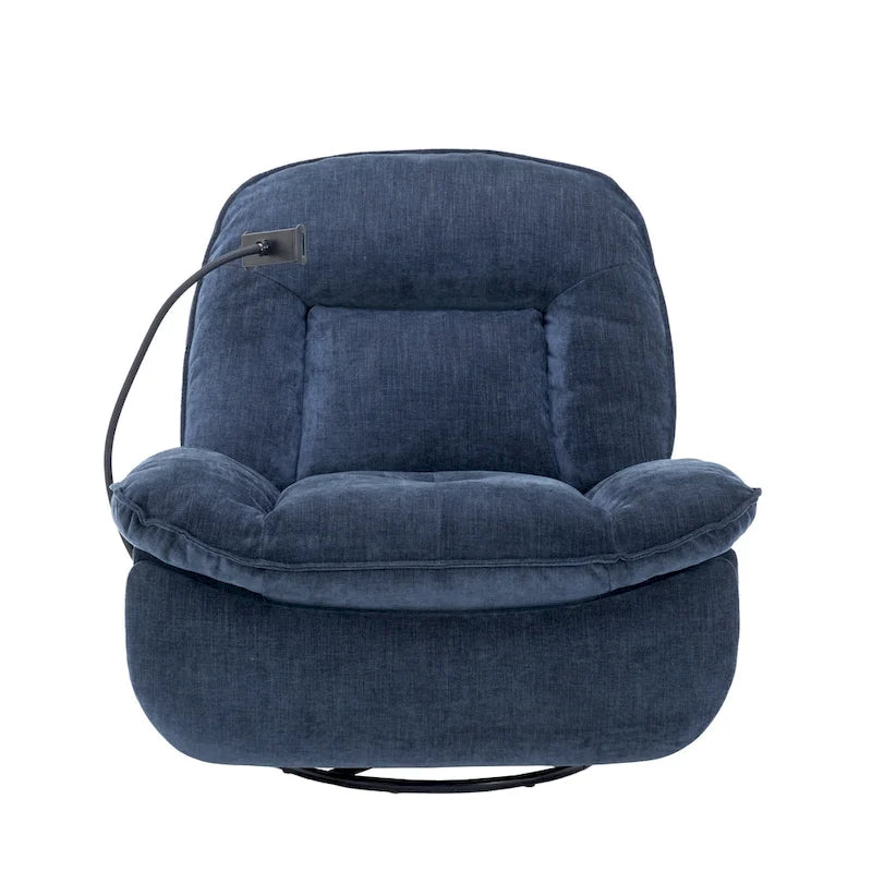 Fauteuil inclinable en chenille pivotant et réglable avec support de téléphone