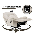 Fauteuil inclinable en chenille pivotant et réglable avec support de téléphone