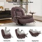 Fauteuil inclinable en chenille pivotant et réglable avec support de téléphone
