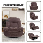 Fauteuil inclinable en chenille pivotant et réglable avec support de téléphone