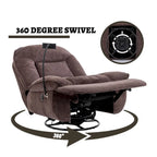 Fauteuil inclinable en chenille pivotant et réglable avec support de téléphone