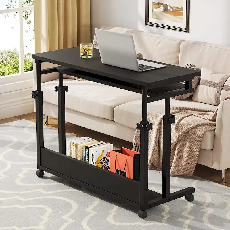 Support portable pour ordinateur portable pour canapé et lit, petite table réglable en hauteur