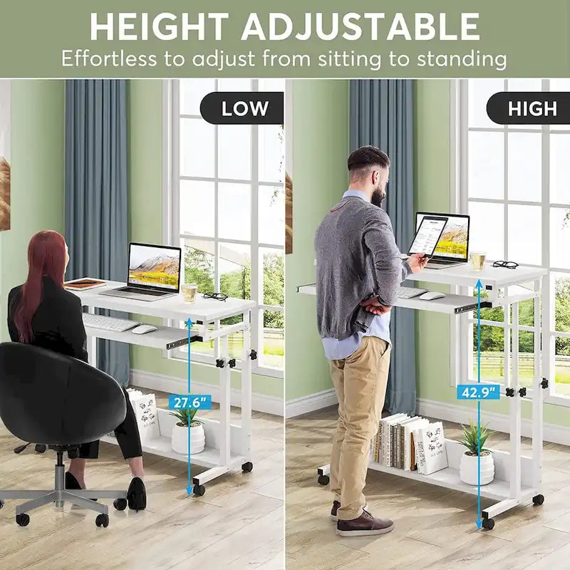 Support portable pour ordinateur portable pour canapé et lit, petite table réglable en hauteur