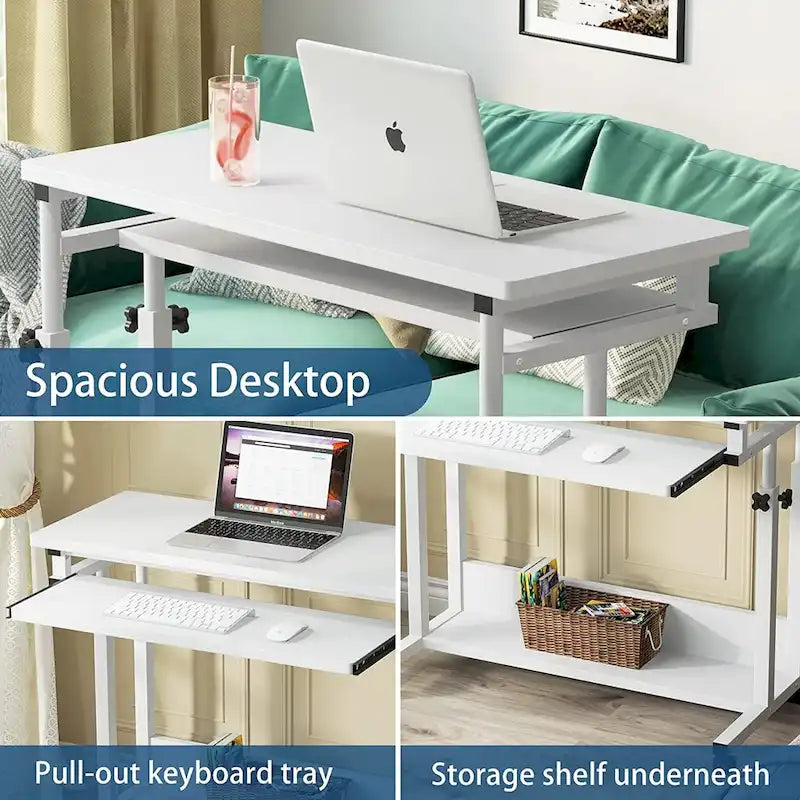 Support portable pour ordinateur portable pour canapé et lit, petite table réglable en hauteur