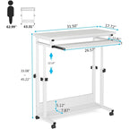 Support portable pour ordinateur portable pour canapé et lit, petite table réglable en hauteur