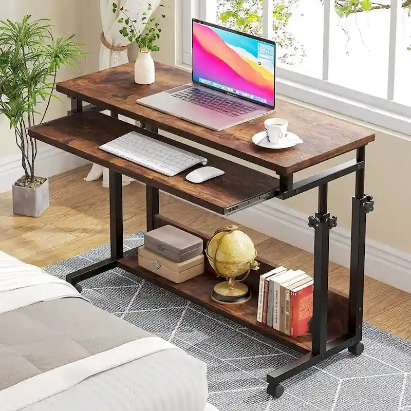 Support portable pour ordinateur portable pour canapé et lit, petite table réglable en hauteur