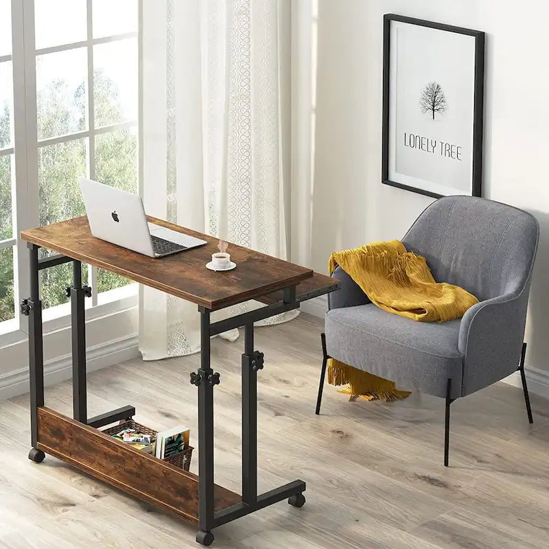 Support portable pour ordinateur portable pour canapé et lit, petite table réglable en hauteur