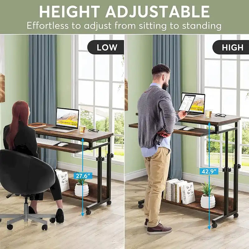 Support portable pour ordinateur portable pour canapé et lit, petite table réglable en hauteur
