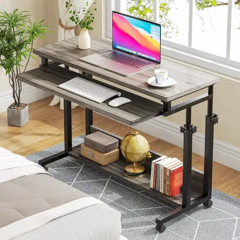 Support portable pour ordinateur portable pour canapé et lit, petite table réglable en hauteur