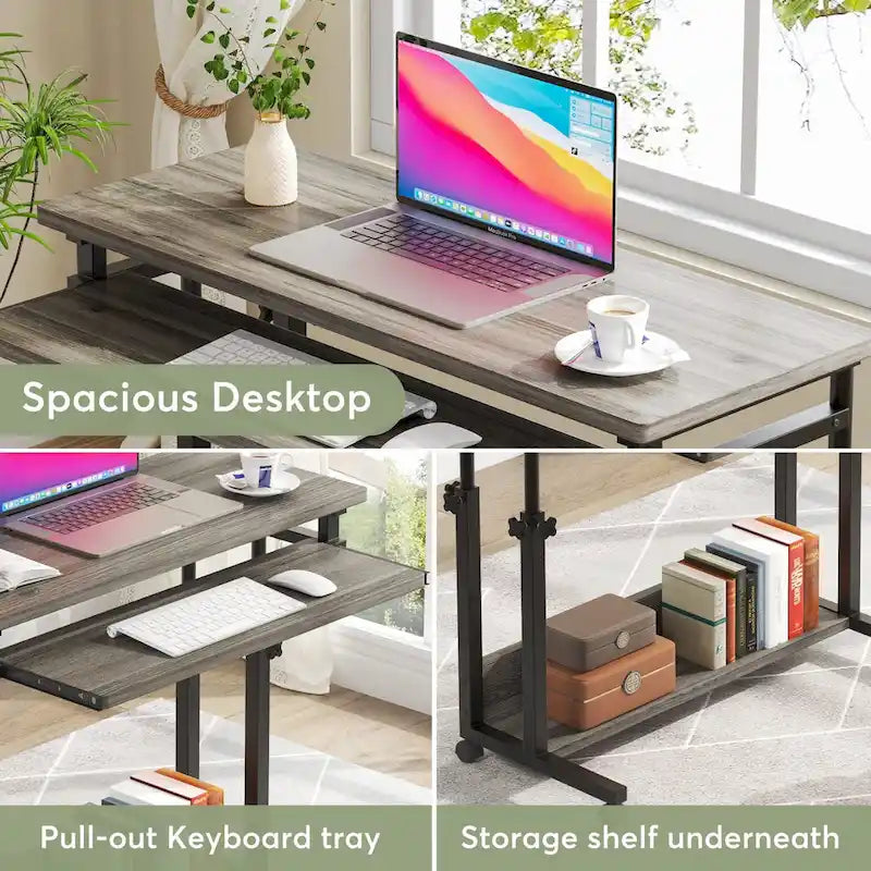 Support portable pour ordinateur portable pour canapé et lit, petite table réglable en hauteur