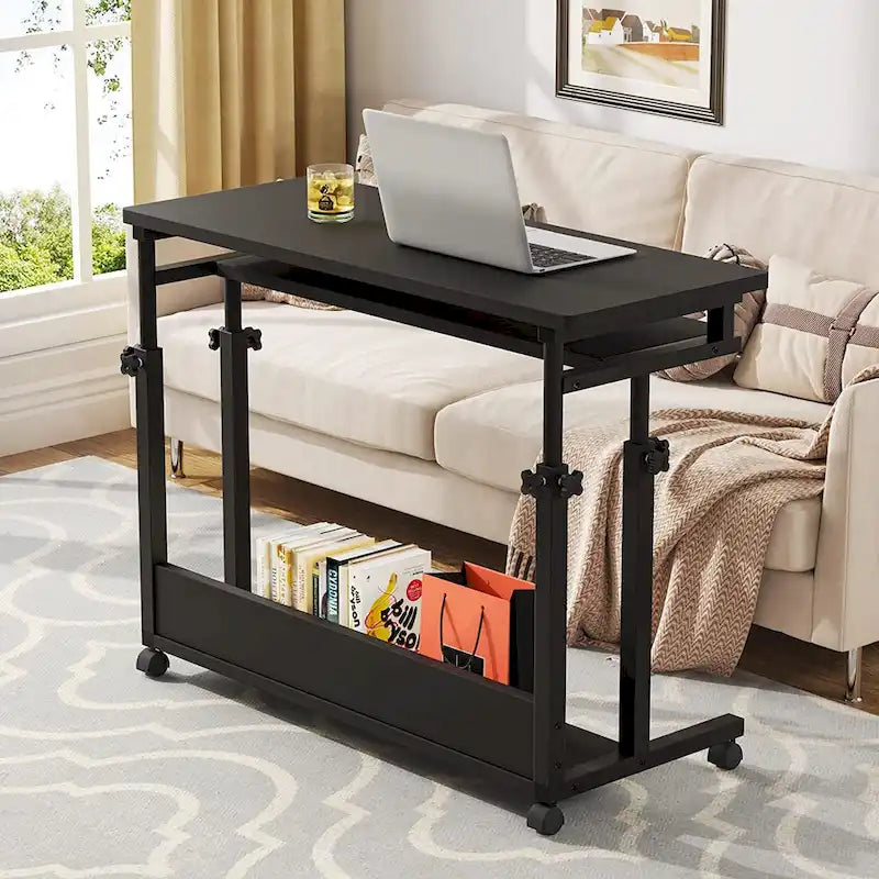 Support portable pour ordinateur portable pour canapé et lit, petite table réglable en hauteur