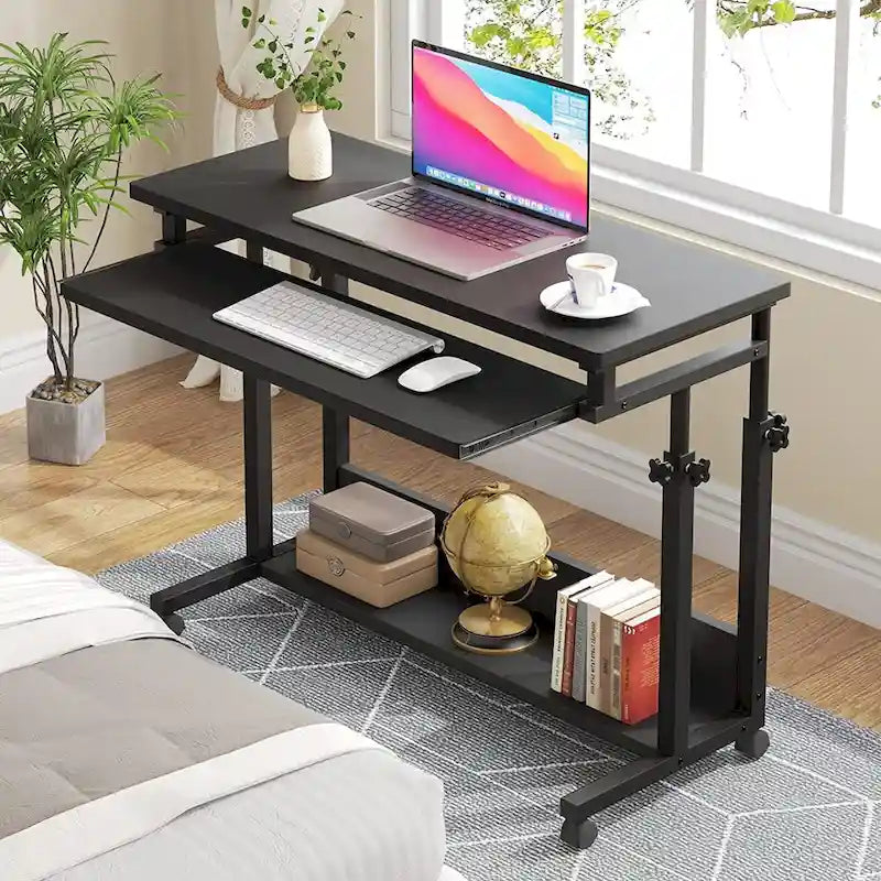 Support portable pour ordinateur portable pour canapé et lit, petite table réglable en hauteur