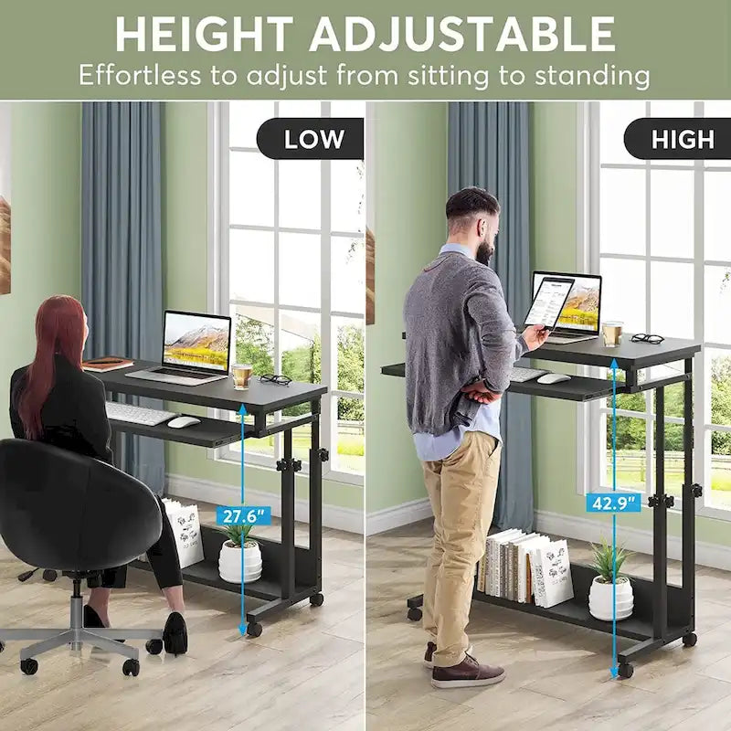 Support portable pour ordinateur portable pour canapé et lit, petite table réglable en hauteur