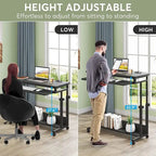 Support portable pour ordinateur portable pour canapé et lit, petite table réglable en hauteur