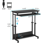 Support portable pour ordinateur portable pour canapé et lit, petite table réglable en hauteur