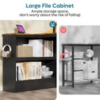 Bureau de jeu 42 pouces réversible en L avec support d'écran LED, étagères de rangement et sac