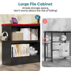 Bureau de jeu 42 pouces réversible en L avec support d'écran LED, étagères de rangement et sac