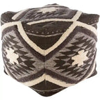 Pouf Cube Shaggy Bohème 18 pouces