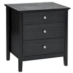 Table de chevet moderne avec 3 tiroirs Structure solide Table d'appoint