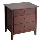 Table de chevet moderne avec 3 tiroirs Structure solide Table d'appoint