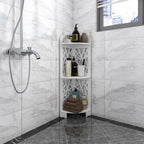 Étagère d'angle de douche 3 niveaux étanche, Blanc