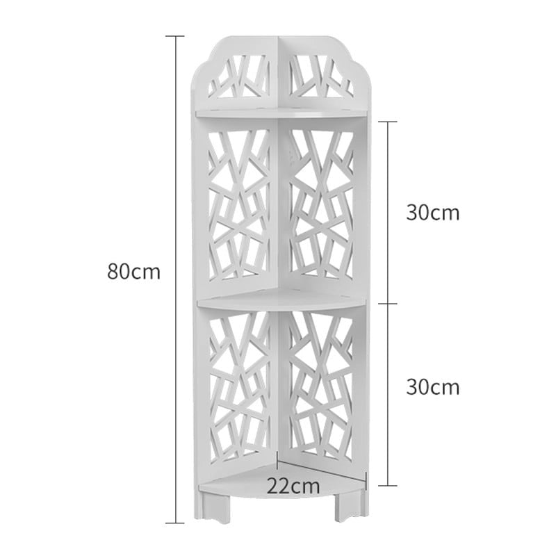 Étagère d'angle de douche 3 niveaux étanche, Blanc