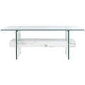 Table basse moderne en verre - 43,3 x 23,6 x 16,5