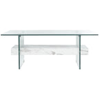 Table basse moderne en verre - 43,3 x 23,6 x 16,5