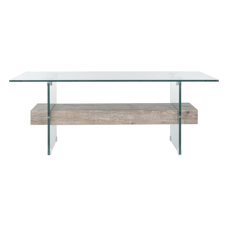 Table basse moderne en verre - 43,3 x 23,6 x 16,5