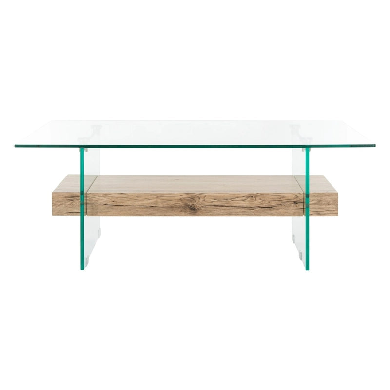 Table basse moderne en verre - 43,3 x 23,6 x 16,5