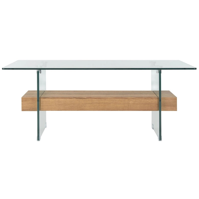 Table basse moderne en verre - 43,3 x 23,6 x 16,5