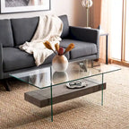 Table basse moderne en verre - 43,3 x 23,6 x 16,5