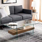 Table basse moderne en verre - 43,3 x 23,6 x 16,5