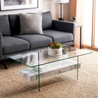 Table basse moderne en verre - 43,3 x 23,6 x 16,5
