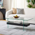 Table basse moderne en verre - 43,3 x 23,6 x 16,5