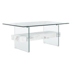 Table basse moderne en verre - 43,3 x 23,6 x 16,5