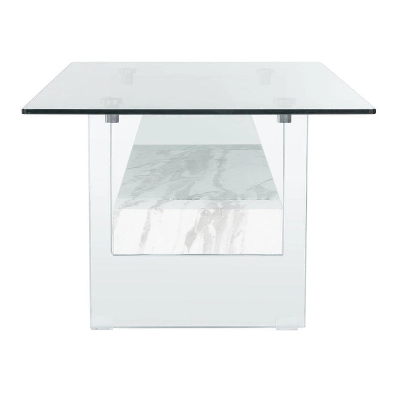Table basse moderne en verre - 43,3 x 23,6 x 16,5