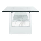 Table basse moderne en verre - 43,3 x 23,6 x 16,5