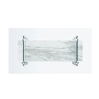 Table basse moderne en verre - 43,3 x 23,6 x 16,5