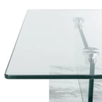 Table basse moderne en verre - 43,3 x 23,6 x 16,5