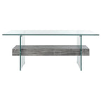 Table basse moderne en verre - 43,3 x 23,6 x 16,5