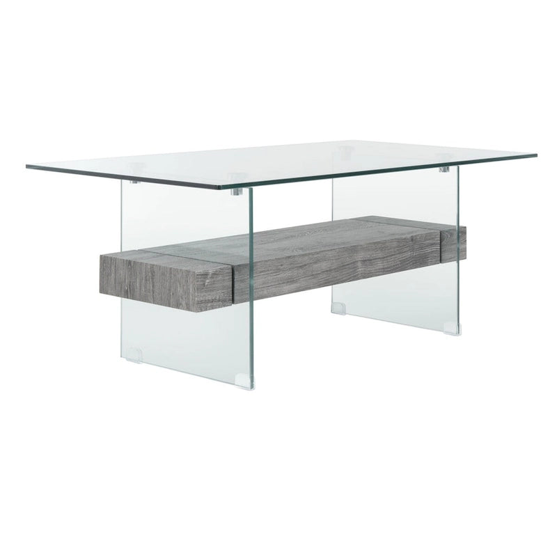 Table basse moderne en verre - 43,3 x 23,6 x 16,5