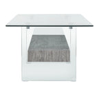 Table basse moderne en verre - 43,3 x 23,6 x 16,5