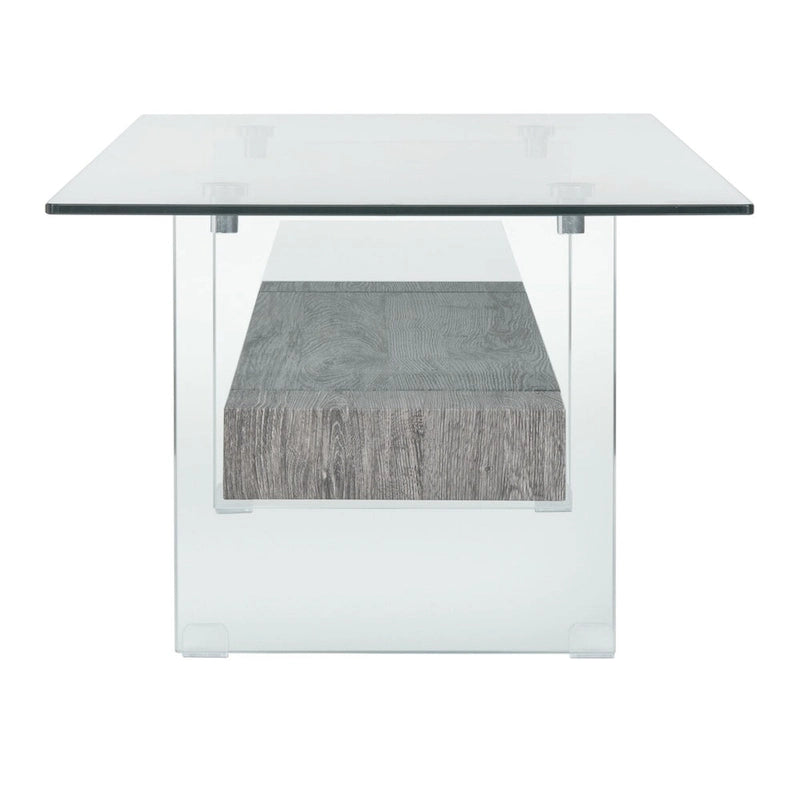 Table basse moderne en verre - 43,3 x 23,6 x 16,5