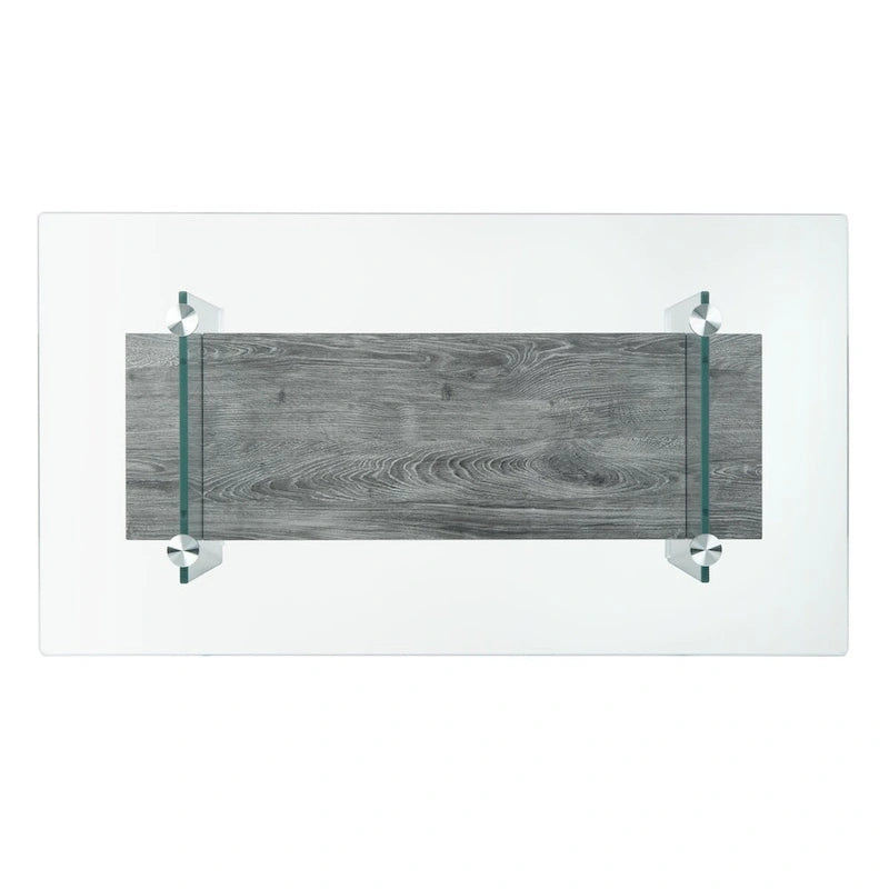 Table basse moderne en verre - 43,3 x 23,6 x 16,5