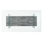 Table basse moderne en verre - 43,3 x 23,6 x 16,5