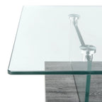 Table basse moderne en verre - 43,3 x 23,6 x 16,5