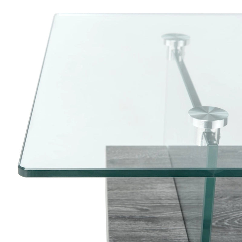 Table basse moderne en verre - 43,3 x 23,6 x 16,5