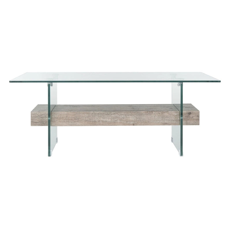 Table basse moderne en verre - 43,3 x 23,6 x 16,5